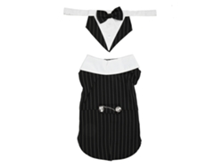 Kkpm-traje De Noiva Para Mascotas Traje Clásico De Rayas Verticais Tuxedo Formal Para Cachorro Festa De Casamento Halloween Aniversário M