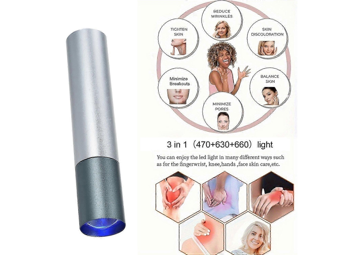 Dispositivo portátil de fototerapia LED para el rejuvenecimiento de la piel, luz roja y azul, antiinflamatorio.