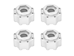 Adaptador Hexagonal De Aleación De Aluminio De 17 Mm Para Accesorios Rc, Combinador De Neumáticos De 3,8 Pulgadas, 4 Piezas Plateadas