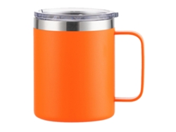 MEOIRUERY Taza de Acero Inoxidable con Asa, Doble Capa, Aislamiento Térmico, Estilo Moderno