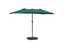 Sombrilla de jardín de poliéster verde 385x209x244 cm MAISON EXCLUSIVE