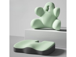 Almohada Ergonómica De Apoyo Lumbar Con Cojín De Espuma Viscoelástica, Verde Gertiz