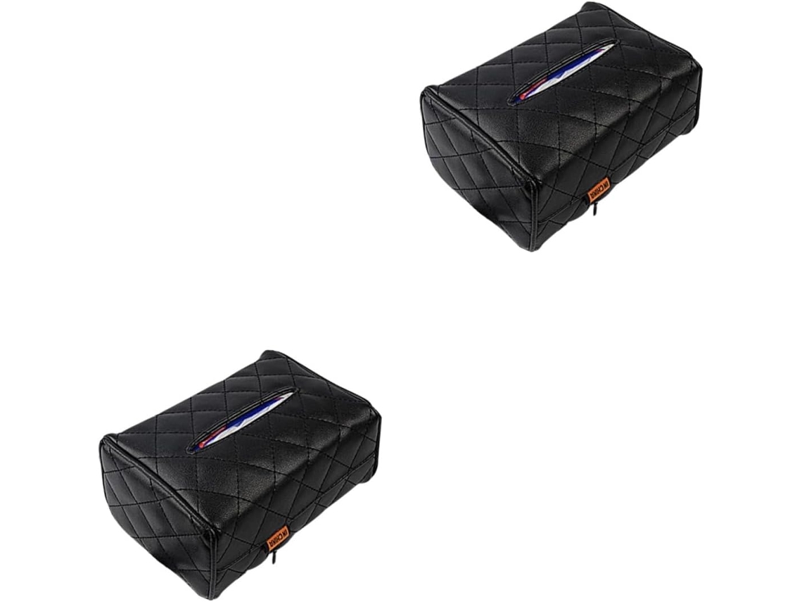 Organizador de pañuelos para coche, 2 piezas, porta pañuelos universal para coche, porta pañuelos para asiento Slowmoose