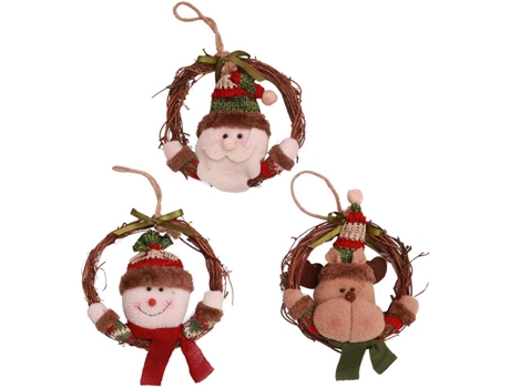 3 unids / lote Año Nuevo Decoraciones de Navidad Decoración de Navidad Corona Rota Círculo Árbol de Navidad Colgante