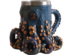 Taza Café Tazón Resina Para Zumo 160 Ergonómica Diseño Pulpo Bebidas Frías Calientes, Leche, Agua