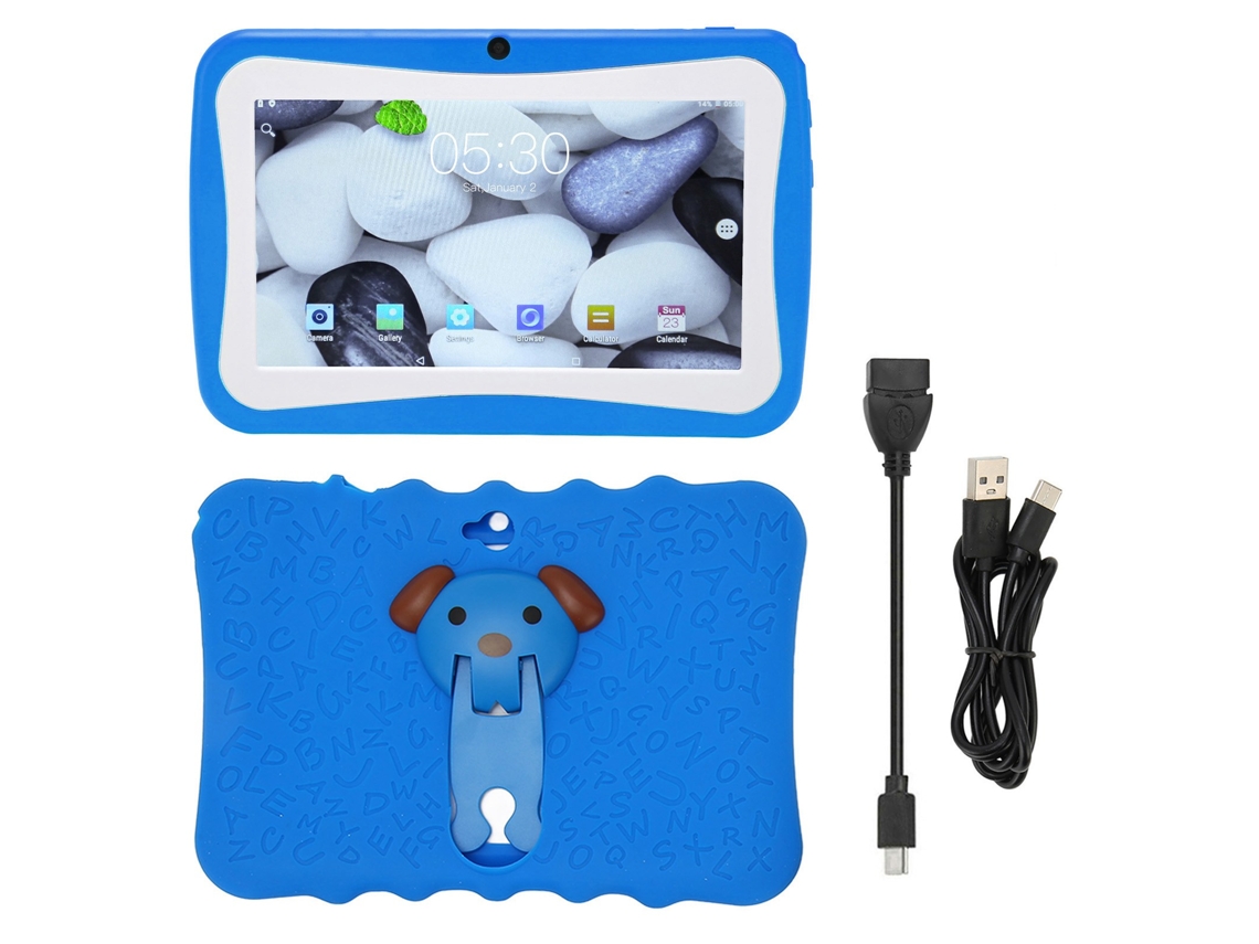 Tableta infantil de 7 pulgadas, Android 8.0, 4 GB/32 GB, Bluetooth, Wifi, cuatro núcleos, color dorado