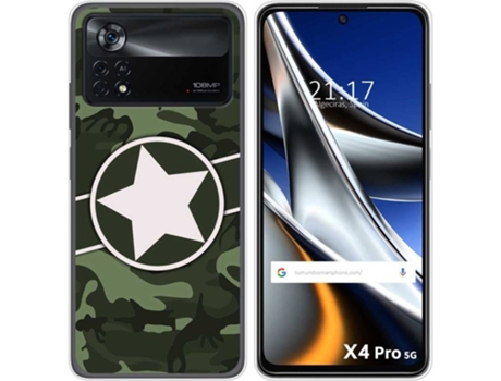 Carcasa para Xiaomi Poco X4 Pro 5G TUMUNDOSMARTPHONE Dibujos Camuflaje 01 Multicolor