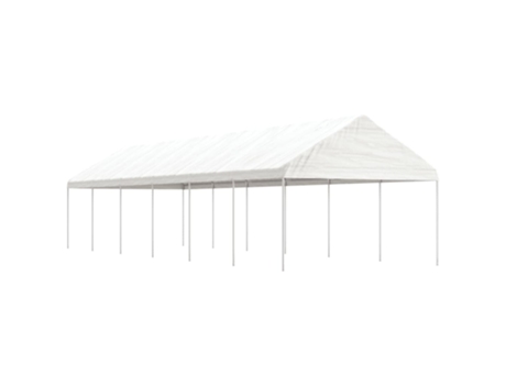 MAISON EXCLUSIVE Cenador con techo polietileno blanco 13,38x4,08x3,22 m