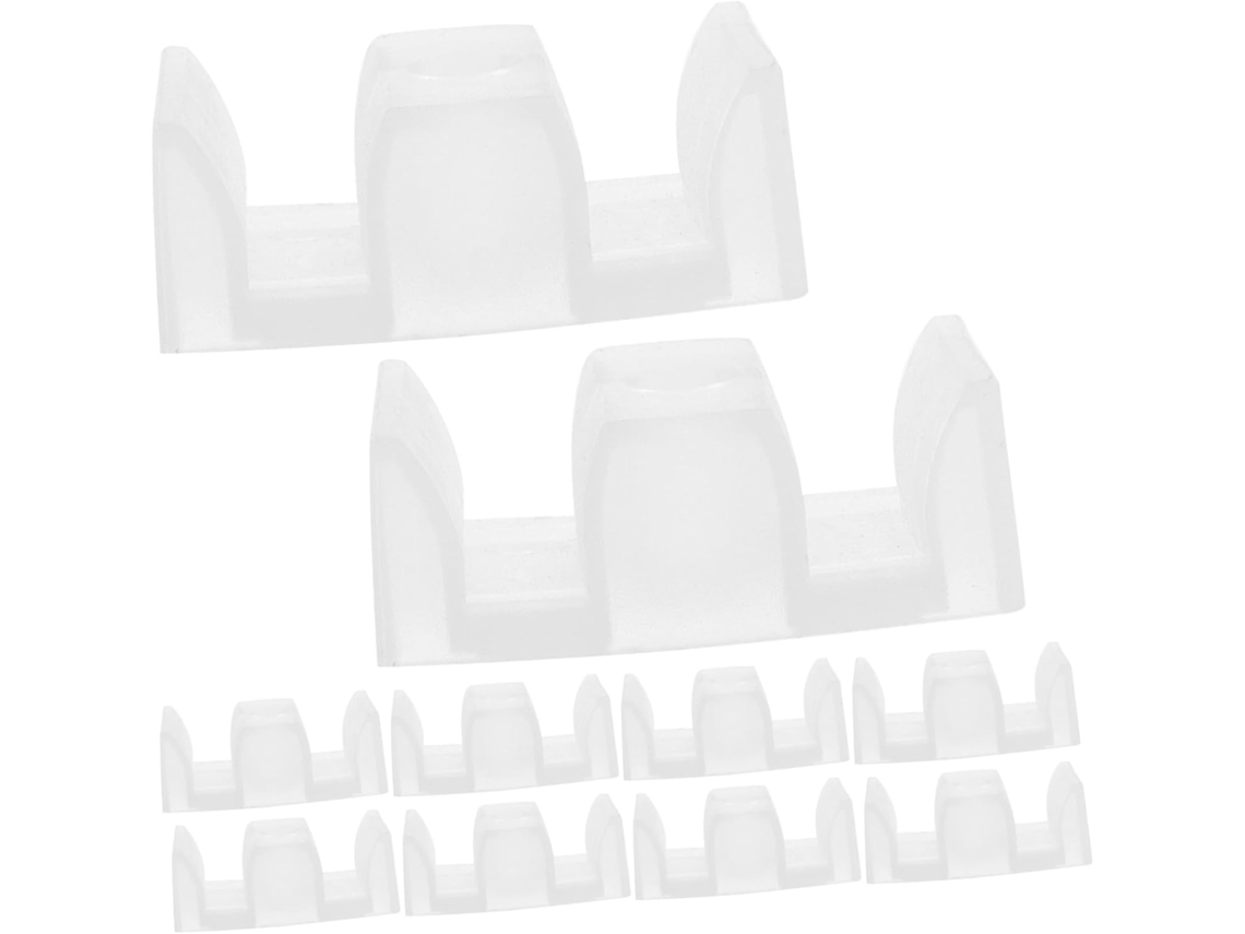 Kit De Tope Guía Anticolisión De Plástico Para Puertas Correderas De Cristal De Baño