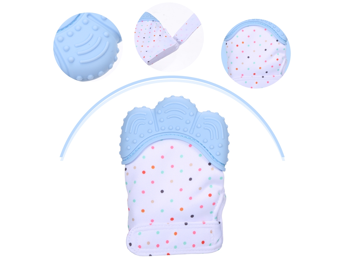 Guante De Silicona Para La Dentición De Bebés Con Sonido, Alivio Del Dolor De Muelas, Juguete Masticable.