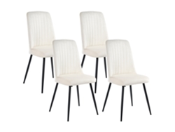 Kirby Terciopelo Blanco 47x49x91 Beliani