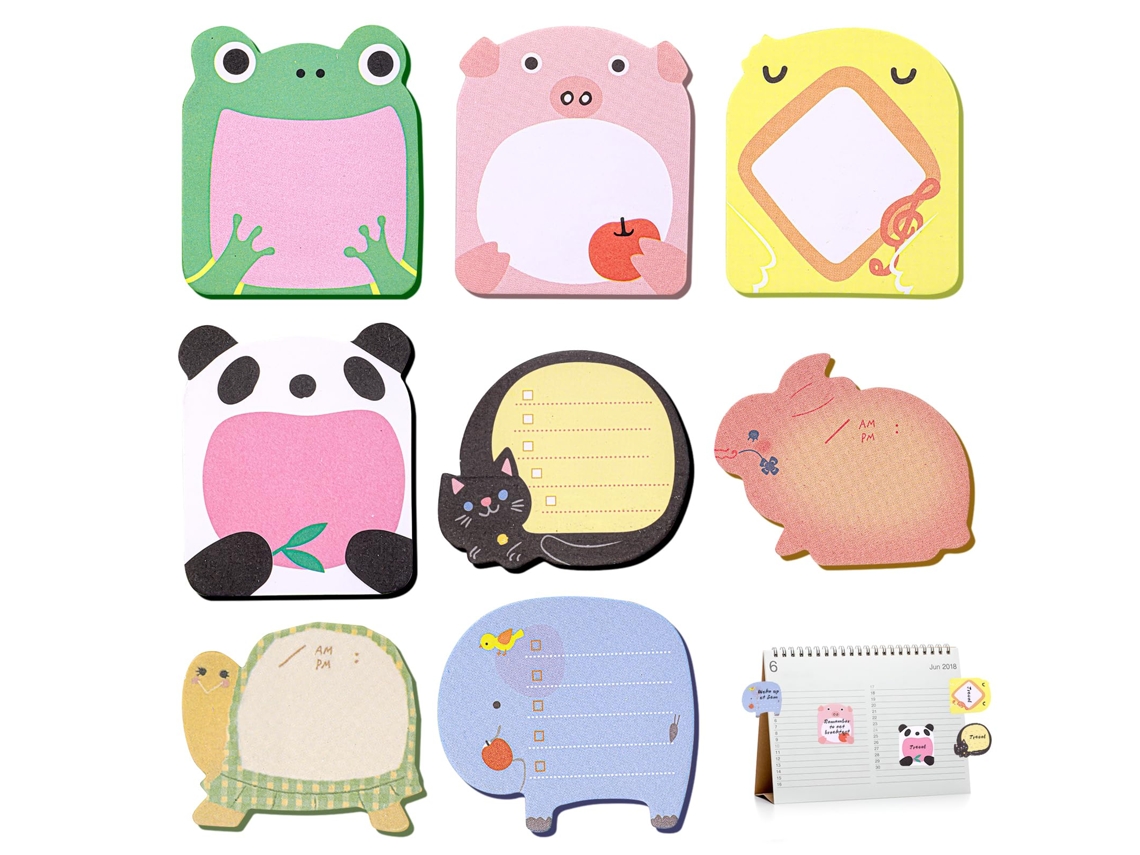 24 Paquetes De Notas Adhesivas, Lindas Notas Adhesivas, Notas Adhesivas De Animales
