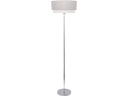 Lámpara de Pie FABRILAMP Kenya (Gris - E27 - Máx. 60W - Tela)