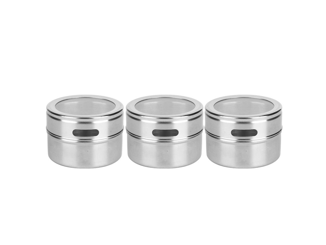 3 piezas de condimentos de acero inoxidable, tarro de especias, accesorio de cocina y barbacoa