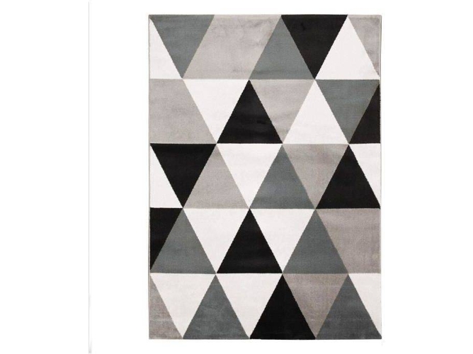 Tapete ALECTO Tao Scandi (Negro y Plateado - 120x170 cm)