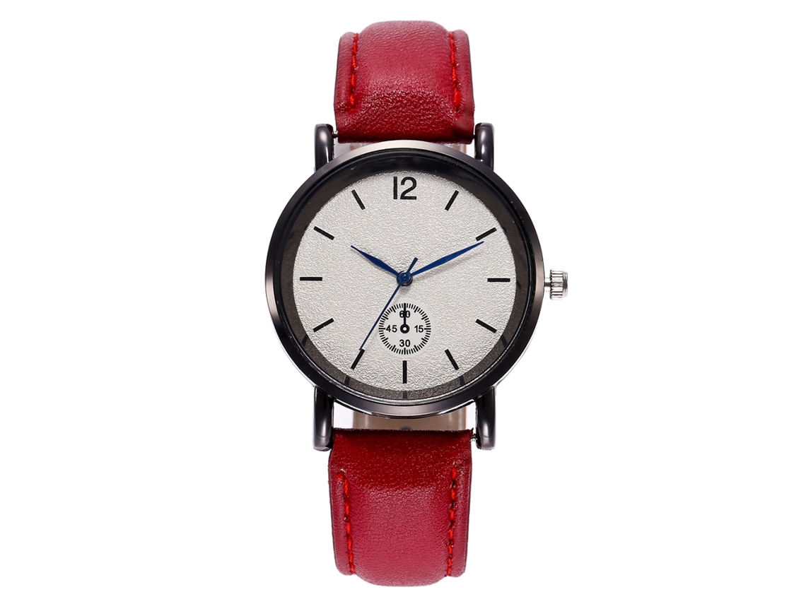 Reloj De Pulsera Minimalista Para Hombre Zhoulianfa De Piel Sintética Con Movimiento De Cuarzo (rojo)