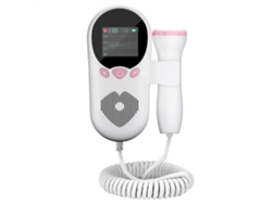 Monitor Portátil De Frecuencia Cardíaca Fetal Con Doppler, Pantalla Lcd Grande, Sin Radiación Y Gel Incluido.
