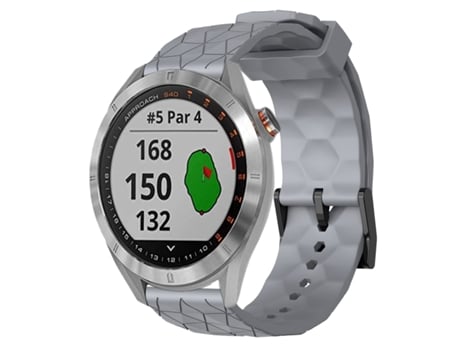 Correa de reloj inteligente para Garmin Approach S40 20 mm Patrón de fútbol Correa de reloj de silicona de color sólido (gris)