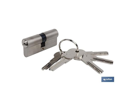 Cilindro de seguridad de níquel 40/40 - leva larga igualados aaa