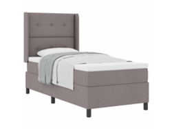 Maison Exclusive - Cama Tipo Box Spring Con Colchón Taupé 200 X 80 Cm Tela
