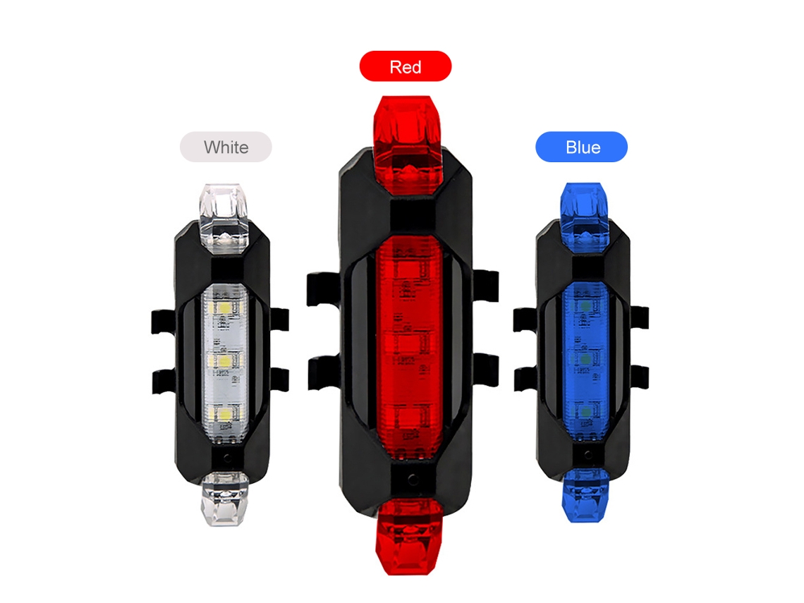 Luz Trasera Led Recargable Por Usb Para Bicicleta Con 4 Modos De Iluminación Y Batería De 160 Mah.