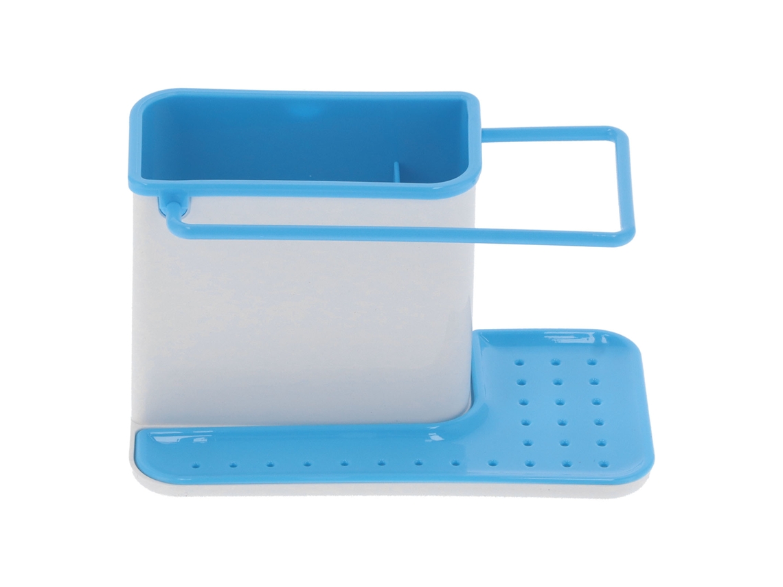 Estante Organizador Con Desagüe Para Cocina Y Baño - Organizador De Jabón Y Toallas - Azul
