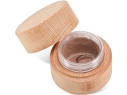 Redonda Madera Interior Transparente Elegante Versátil Estuche Anillos Pendientes Caja Haya Boda