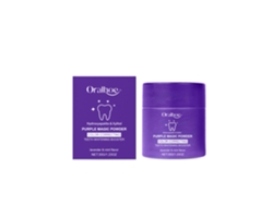 Polvo blanqueador dental morado eficaz para blanquear los dientes.