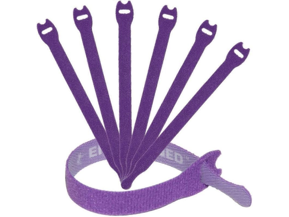 Bridas Reutilizables Para Cables De 1/2" X 8" - 30 Unidades Con 2 Cinturones De Regalo (morado)