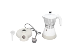 Cafetera eléctrica de acrílico y aluminio de 3 tazas para el hogar, famosa cafetera italiana octogonal con enchufe europeo de 220 V.