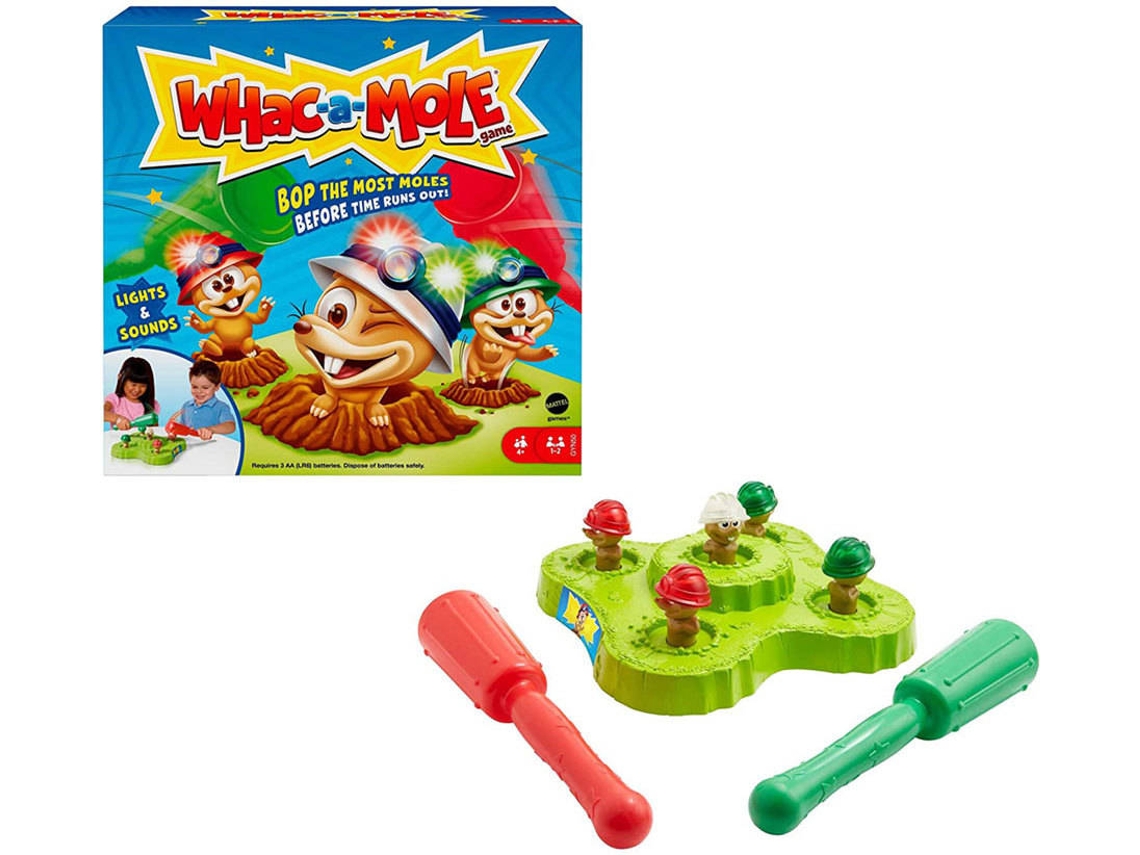 Juego Educativo MATTEL Whac A Mole (Edad Mínima: 4 Años - 10 x 27 x 1,5 cm)