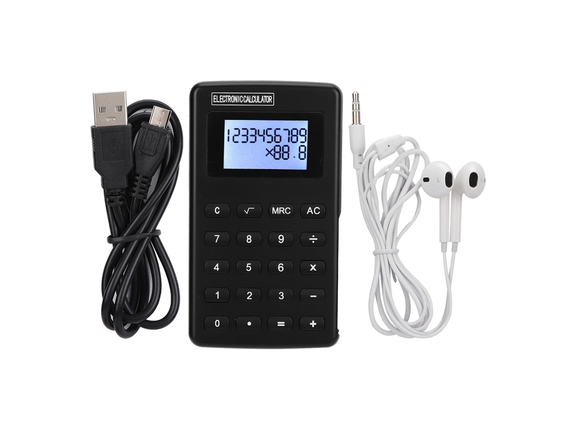 Reproductor MP4 multifuncional de 1,8 pulgadas, calculadora recargable, libro electrónico, FM, vídeo, luz dorada 4G