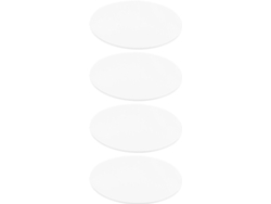 Bandeja Decorativa Espelhada Nuobesty, Autoadesiva Em Acrílico Prateado, Redonda De 20 Cm, Pacote Com 13 Unidades.