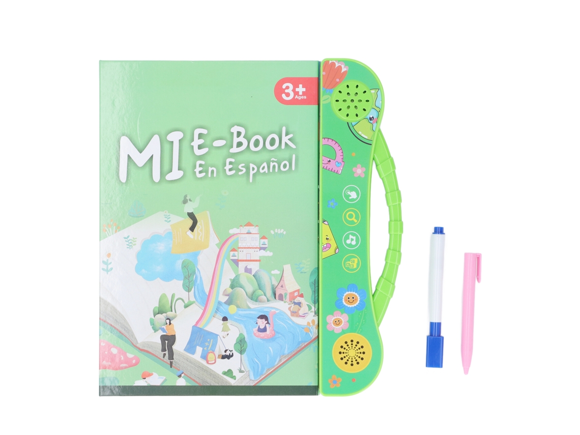 Ats-libro Interactivo De Sonidos Para Niños: Aprende Español De Forma Educatsiva Y Divertida (verde)
