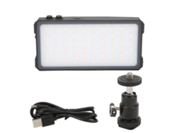 Panel Led Mini Bicolor 3000‑6500k Luz De Relleno Para Cámara Con Cabeza De Bolita Cold Shoe Manbily