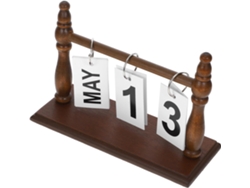 Calendario De Escritorio De Madera, Calendario Decorativo Perpetuo Reutilizable