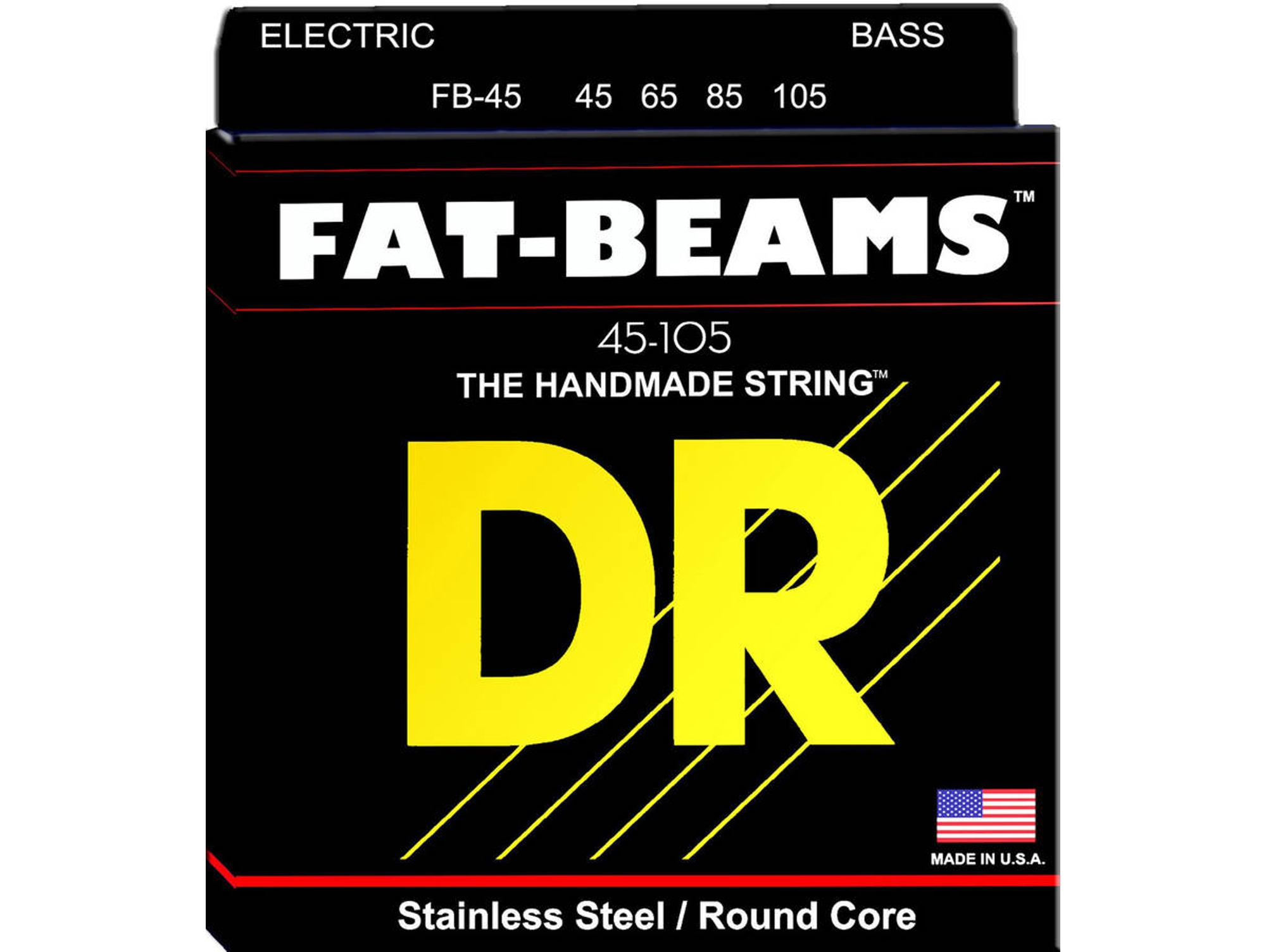 Juego de Cuerdas Bajo Eléctrico DR FB-45 Fat-Beam (.045 - .065 - .085 - .0105 - Acero Inoxidable)
