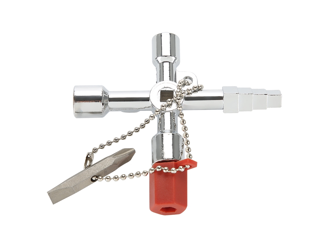 Llave universal 4 en 1 para armarios eléctricos