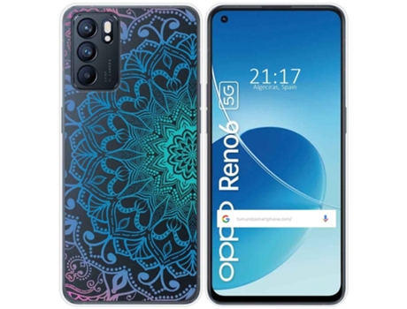 Carcasa Oppo Reno 6 5G TUMUNDOSMARTPHONE Dibujos Transparente Multicolor