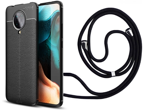 Funda Xiaomi Poco F2 Pro Rugged Leather con Collar Negro