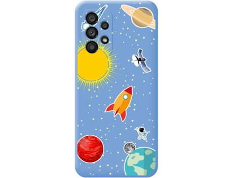 Carcasa para Samsung Galaxy A53 5G TUMUNDOSMARTPHONE Silicona Líquida Dibujos Azul