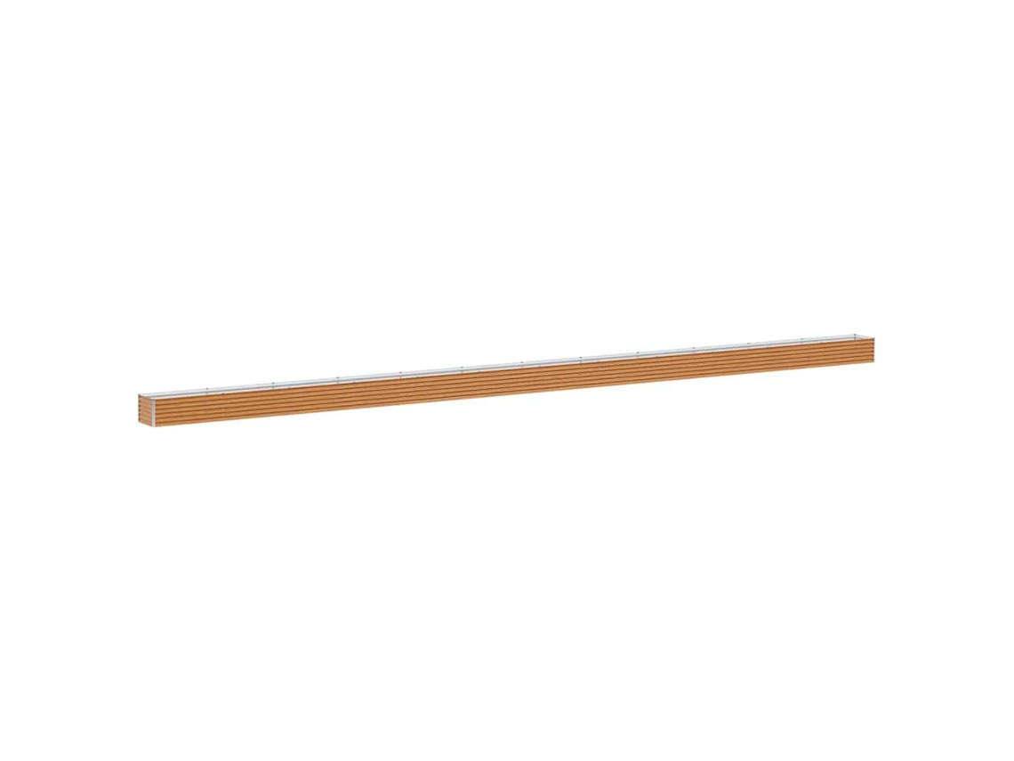 Cama de jardín elevada Vidaxl Corten Steel, acero marrón (1164 x 50 x 36 cm)