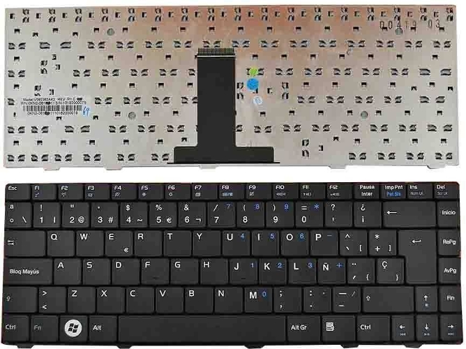 Teclado para Portátil Asus F80 Series Negro (Without Foil,Version 2)