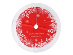 Falda decorativa roja para árbol de Navidad de 122 cm