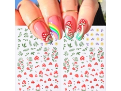 Kit de 2 pegatinas 3D para uñas con diseño de mal de ojo, decoración de uñas para verano.