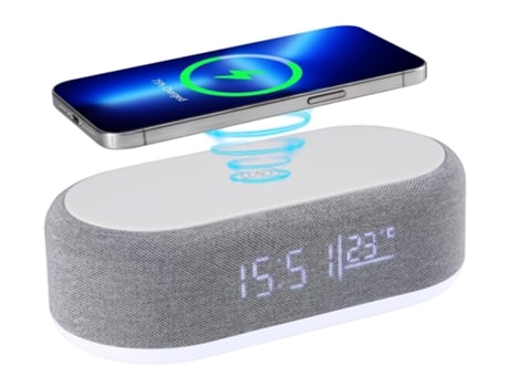 Cargador Reloj Despertador Inalámbrico Dc Pantalla Lámpara CHRONUS