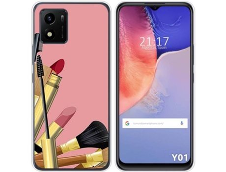 Carcasa Vivo Y01 TUMUNDOSMARTPHONE Dibujos Brochas Multicolor