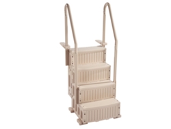 Escalera para Piscina con 4 Peldaños, Pasamanos y Capacidad hasta 181kg Tekmaquinas