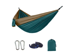 Hamaca Portátil Individual Para Campamentos, Mochileros Y Actividades Al Aire Libre (270x140 Cm) Camello Siurn