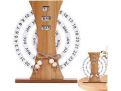 Calendario De Escritorio De Madera, Perpetuo De Madera |
